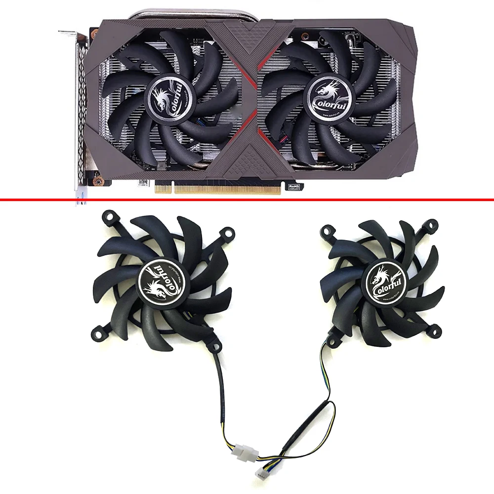 

2PCS 85MM RTX 2060 2060Super GPU Fan For Colorful GeForce RTX2060 GTX 1660 TI 1660 Super Graphics card cooling fan