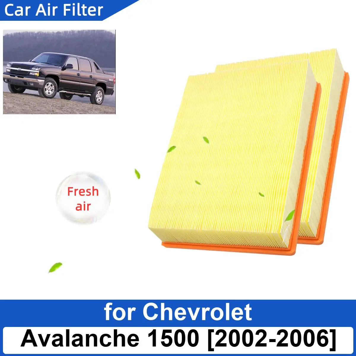 

Car Air Filter for Chevrolet Avalanche 1500 2002-2006 Carbon Fiber Cabin Auto Filters CA8755A 15908915 15908916 19166111