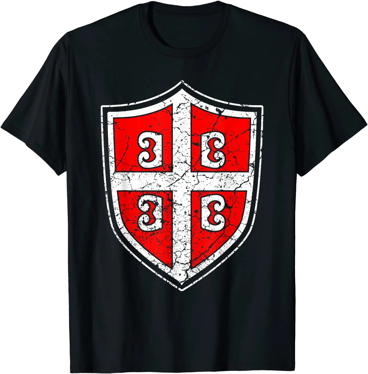 Serb Serbia Serbian Coat of Arms Flag Men T-Shirt Short Sleeve Casual Cotton O-Neck Summer Tees