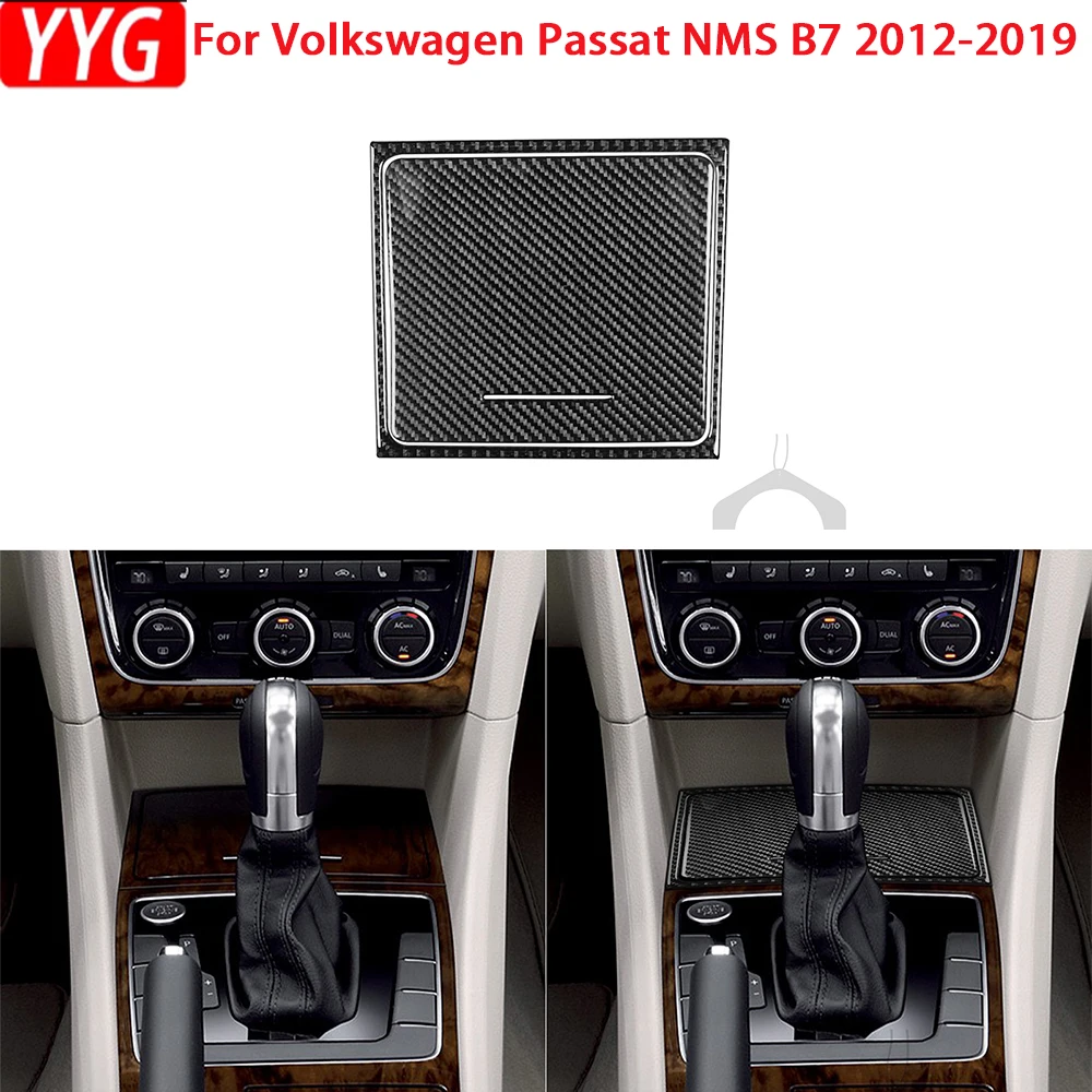 

For Volkswagen VW Passat NMS B7 2012-2019 Center Storage Box Panel Carbon Fiber Sticker Modified Interior Cover Trim Accessories