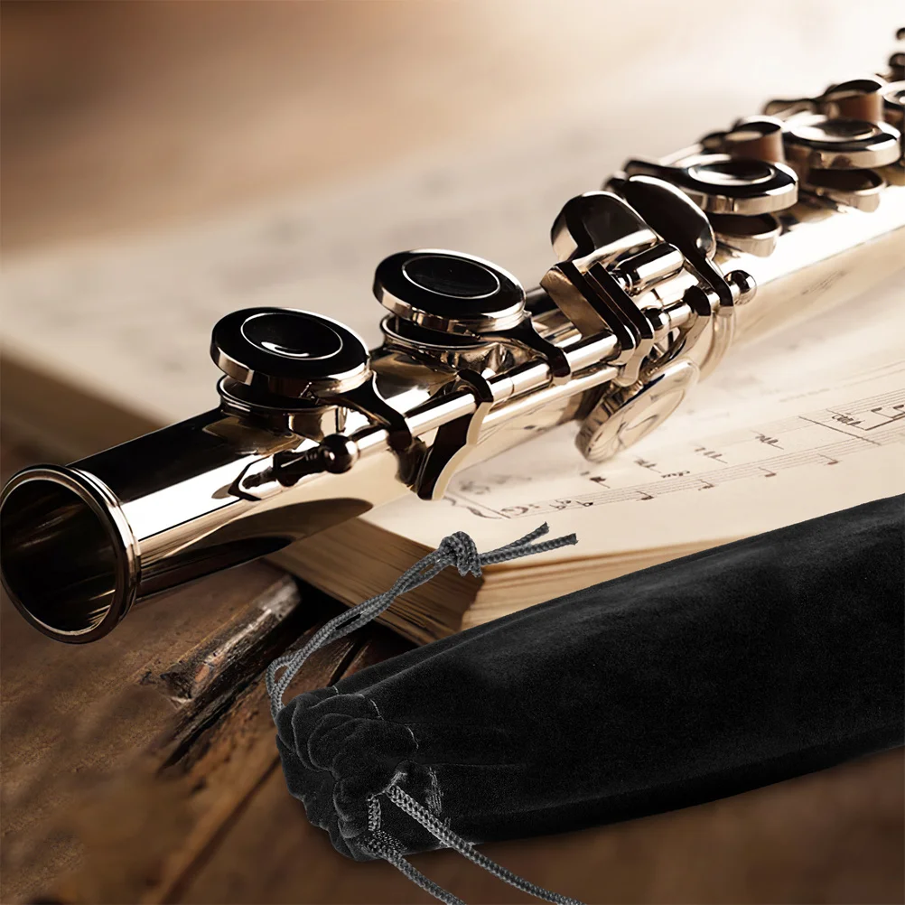Custodia per flauto da 3 pezzi Custodia per registratore con coulisse Borsa per clarinetto per strumenti musicali