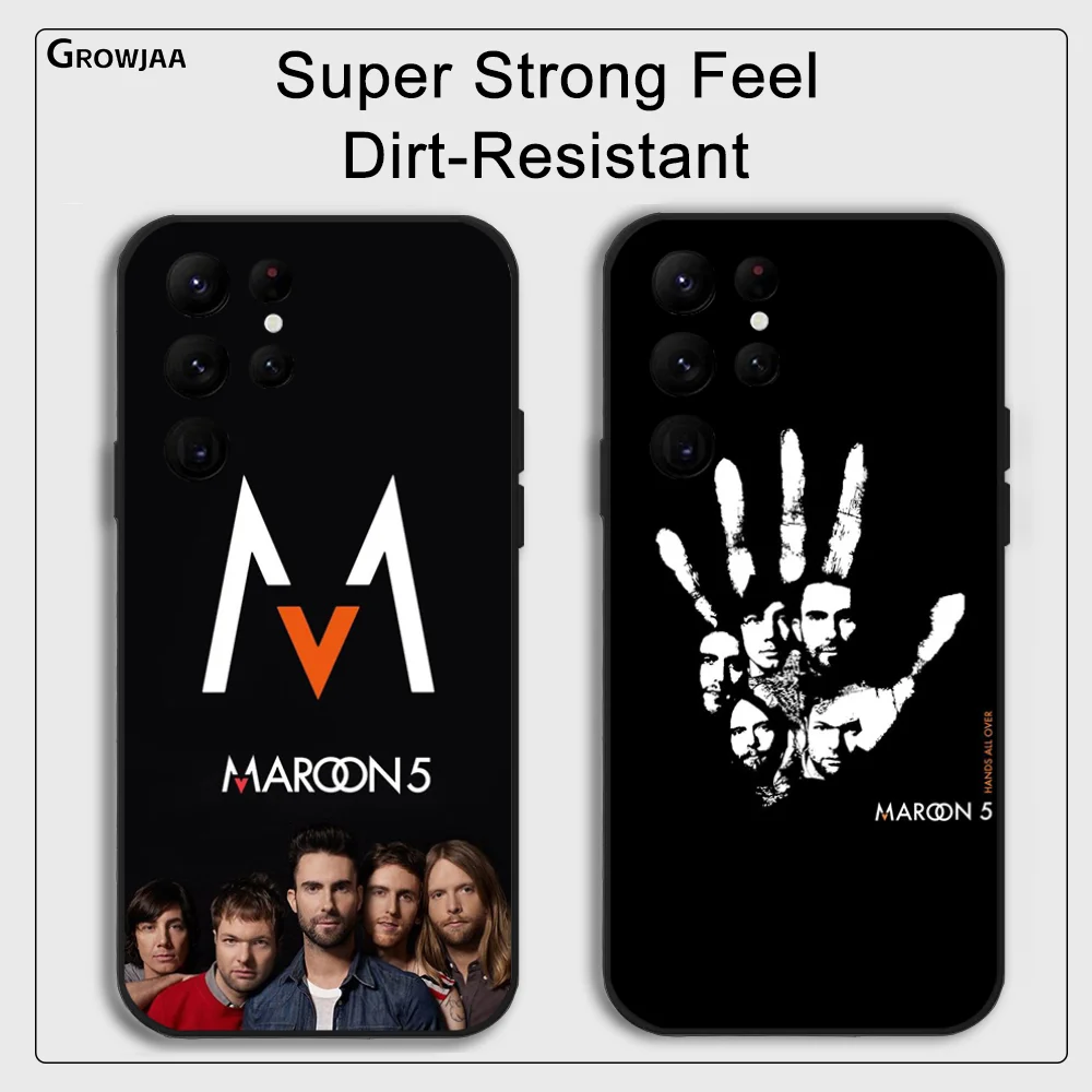 M-Maroon 5 band Phone Case for Samsung Galaxy S24 Ultra S22 S23 Ultra S21 S20 5G Protective Silicone TPU Funda Anti Drop Cover