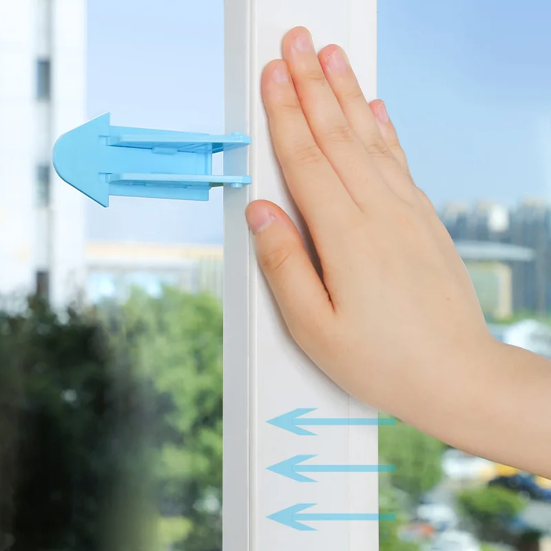 Baby Safety Lock Window Limit Lock No Punching Anti Pinch Hand Sliding Door Window Lock Protective Positioning Lock Easy To Use