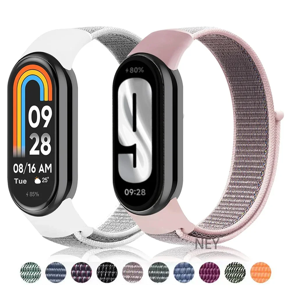 xiaomi-mi-band-9-スマートウォッチ用ナイロンループストラップ-スポーツ-miband8-nfc-通気性交換ブレスレット-correa-mi-band-9-8-ウォッチバンド
