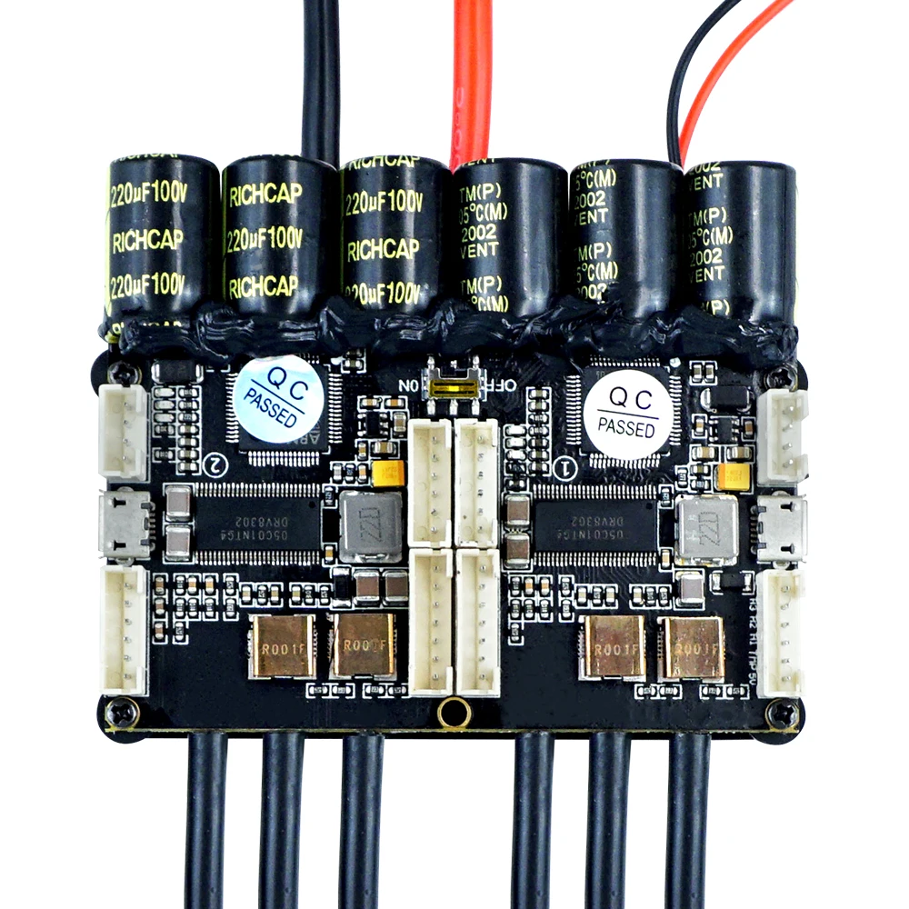 Brushless Esc Dual Fsesc4.20 100a (based On Vesc ) With Anodized Aluminum Heatsink Rc Esc Accessories Electric Speedcontroller