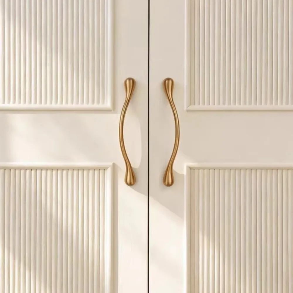 Solid Retro Cabinet Handles Zinc Alloy Gold/Silver Drawer Knobs French Style Furniture Handle