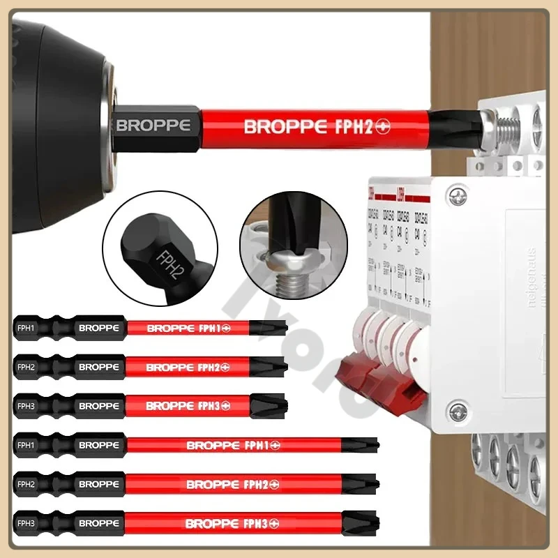 

Electrician Screwdriver PZ/FL Screwdriver Bit Magnetic Batch Head Anti-slip FPH1 FPH2 FPH3 Nutdriver for Socket Air Switch Panel