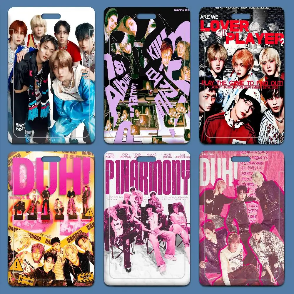 

Держатель для рабочей карты/удостоверения личности Pop KPOP P_P1Harmony Anime с ремешком, чехол-кошелек для карт