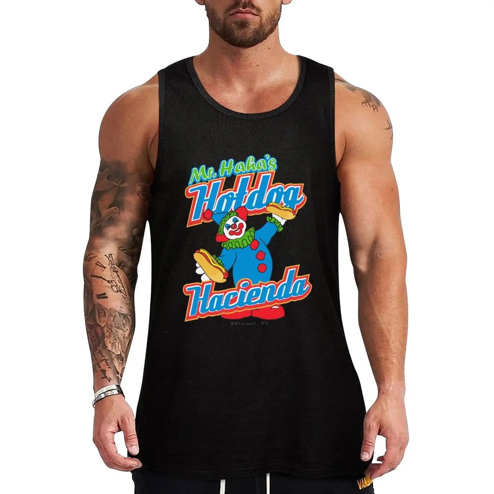 Camiseta sin mangas Mr Haha's Hotdog Hacienda, camiseta sin mangas ligera, transpirable, de secado rápido