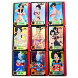 9pcs/set Z GT Vados Bulma Android 18 ACG Sexy Nude Toys Hobbies Hobby Collectibles Game Collection Anime Cards