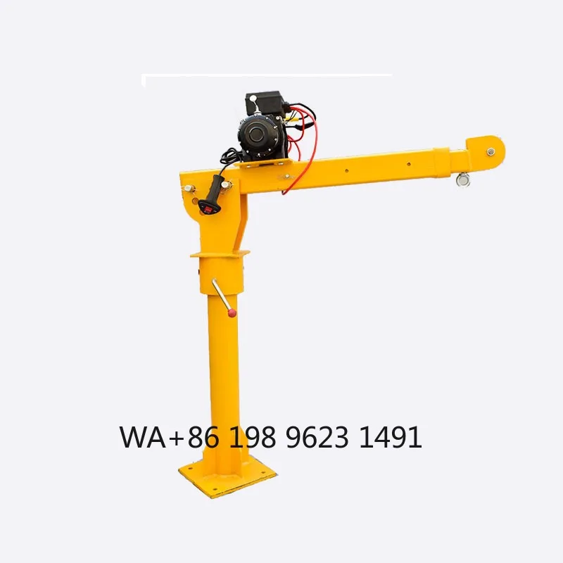 

0.1-1.0T Electric Hydraulic Straight Arm Mini Truck Crane Wire Rope Sling Metal Construction Lifting Tool