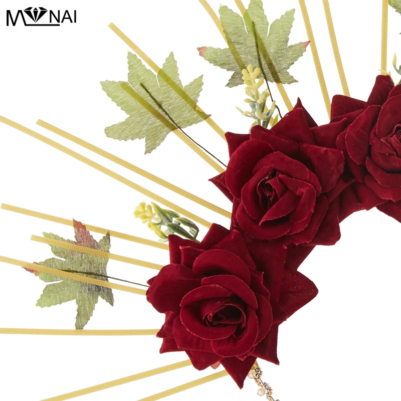 고딕 로즈 헤일로 머리띠 플라워 크라운 여신 헤일로 헤어 밴드 로리타 애니메이션 할로윈 코스프레 헤드 피스