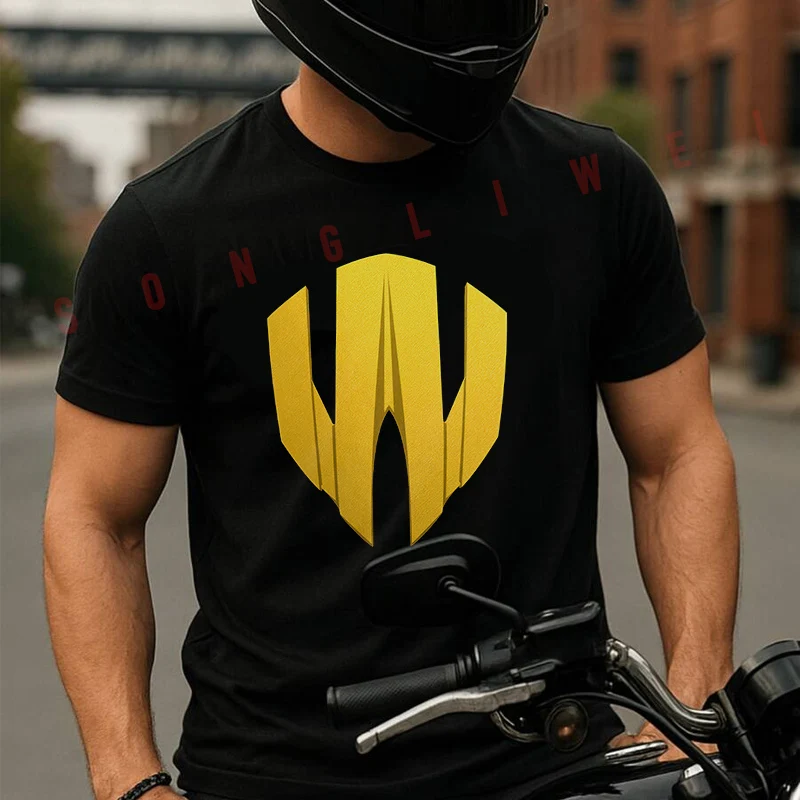 

Moto Cotton T-Shirt W Motors Logo Design Men Tees O-neck Short Sleeve T Shirt Fashion Hip Hop Streetwear Oversized Tshirt