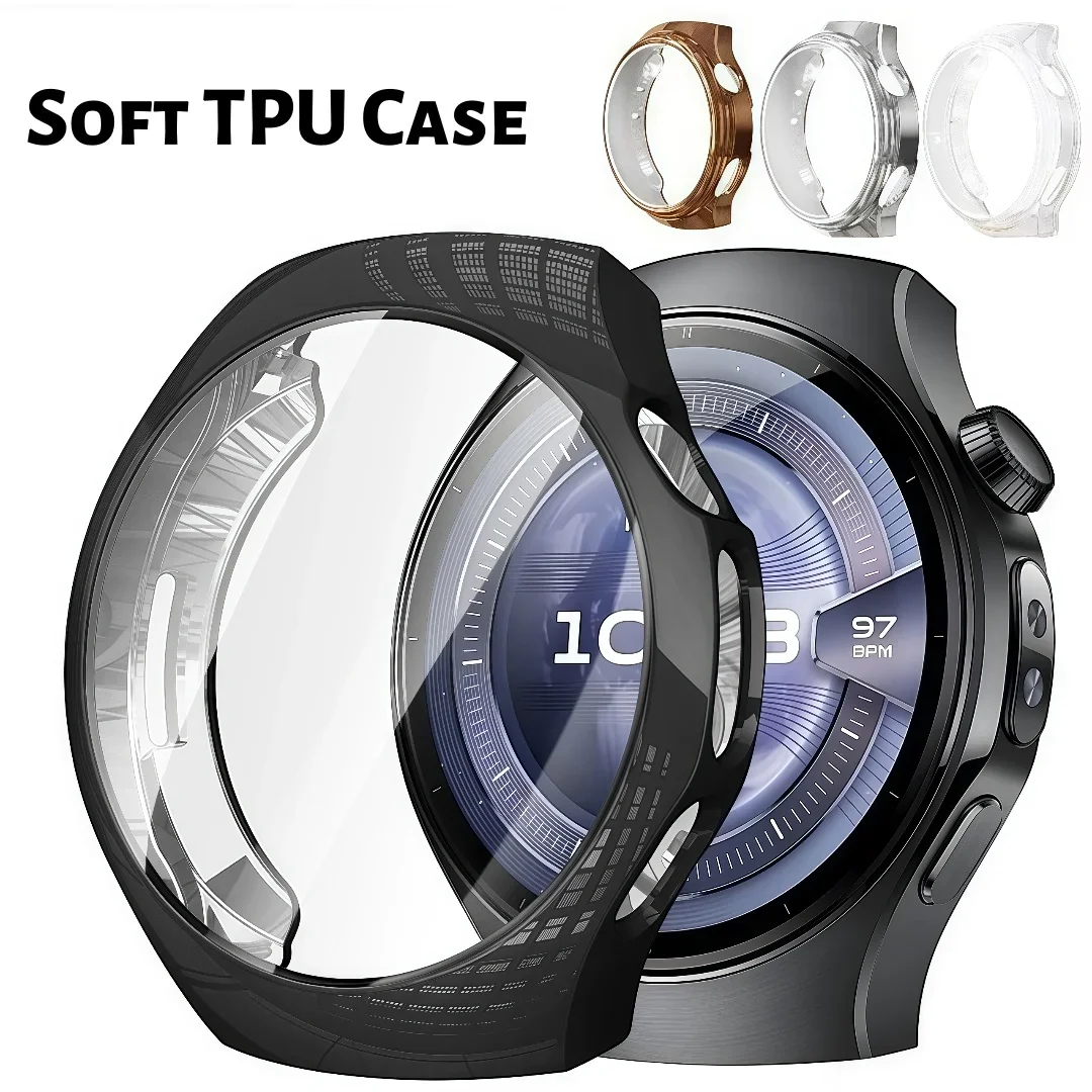 Soft TPU Case For Huawei Watch 5 46mm 42mm Protective Full Screen Protective Electroplated Cover For Huawei Watch 5 46 42mm