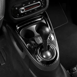 Central Control Gear Panel Decorative Stickers For Smart 453 Fortwo Forfour Stainless Steel Frame Trim Car Styling Accessories