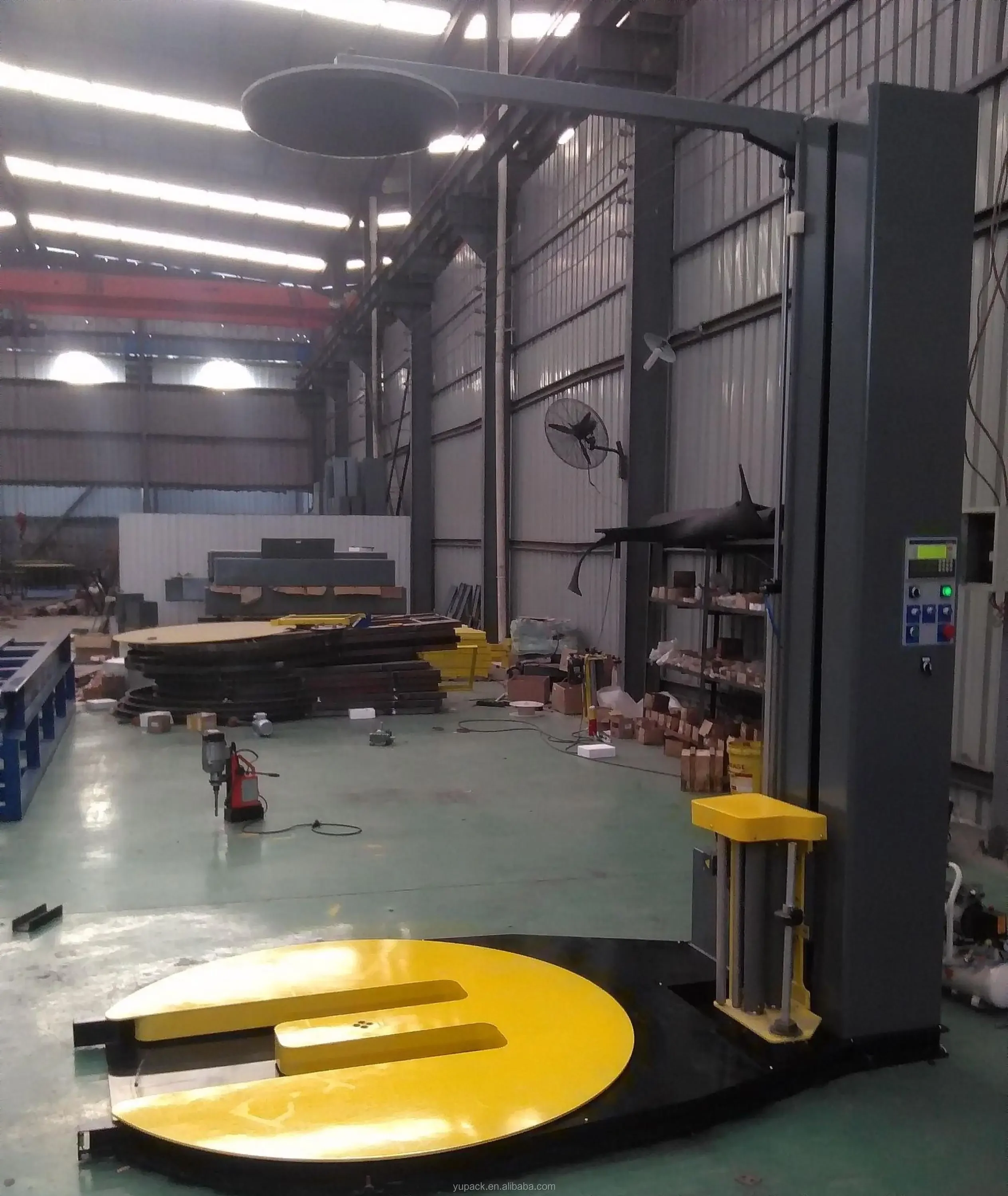T1650FM Top Pressure Pallet Wrapper in Food Industry Packaging Industry Pallet Wrapping Machine