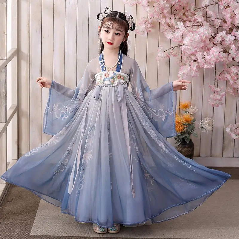 Traditional Chinese Garments Spring Autumn Chinese Style Dress Girl Sweet Temperament Hanfu Ancient Style Skirt Festival Gift