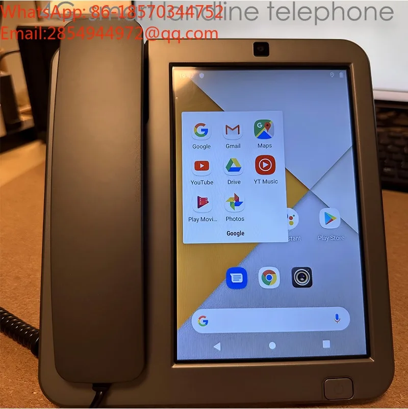 8-inch Large Touchscreen Desk Phone, Supporting SIM Card, Global Frequency Bands, WiFi Hotspot, and Fixed-line Telephone,