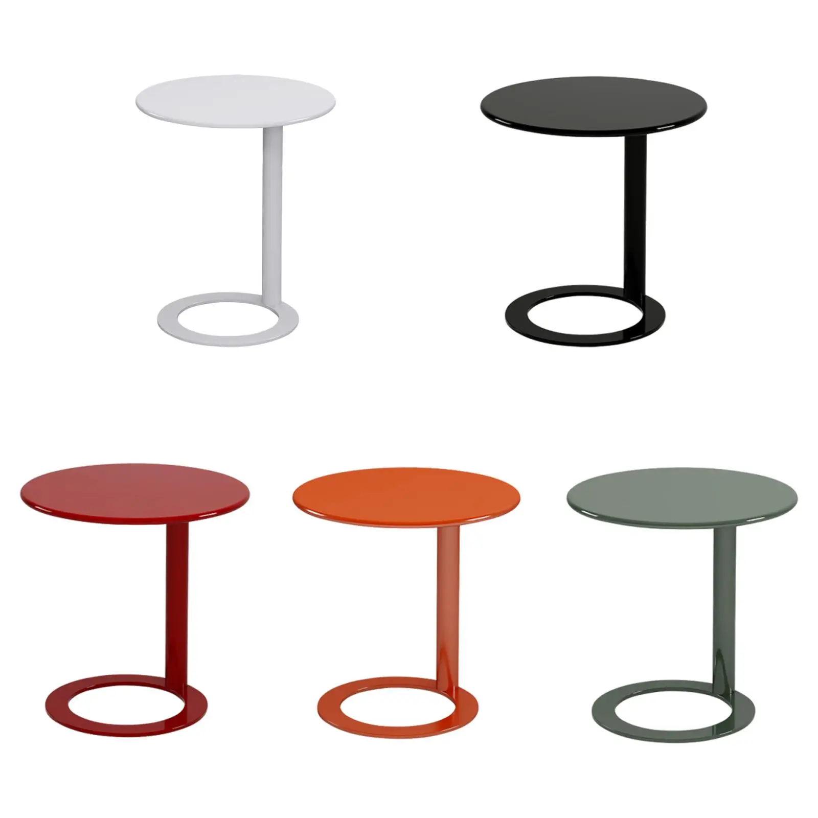 

Small Round Side End Table Metal Multifunction Coffee Drink Cocktail Table Round Pedestal Table for NightStand Patio Home Office