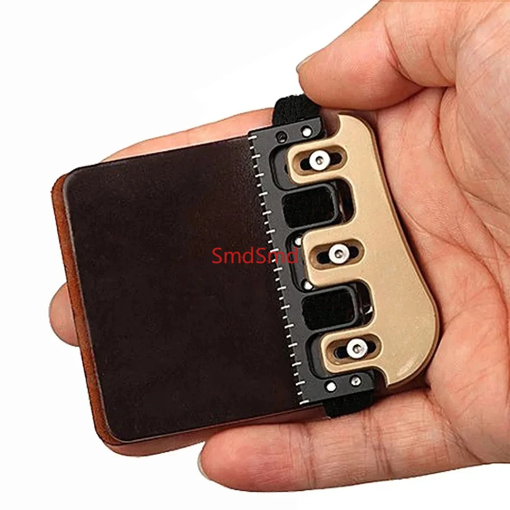 Finger Tabs Cordovan Leather + Brass Finger Guards - Right/ Left Hand Archery Finger Guards Protector