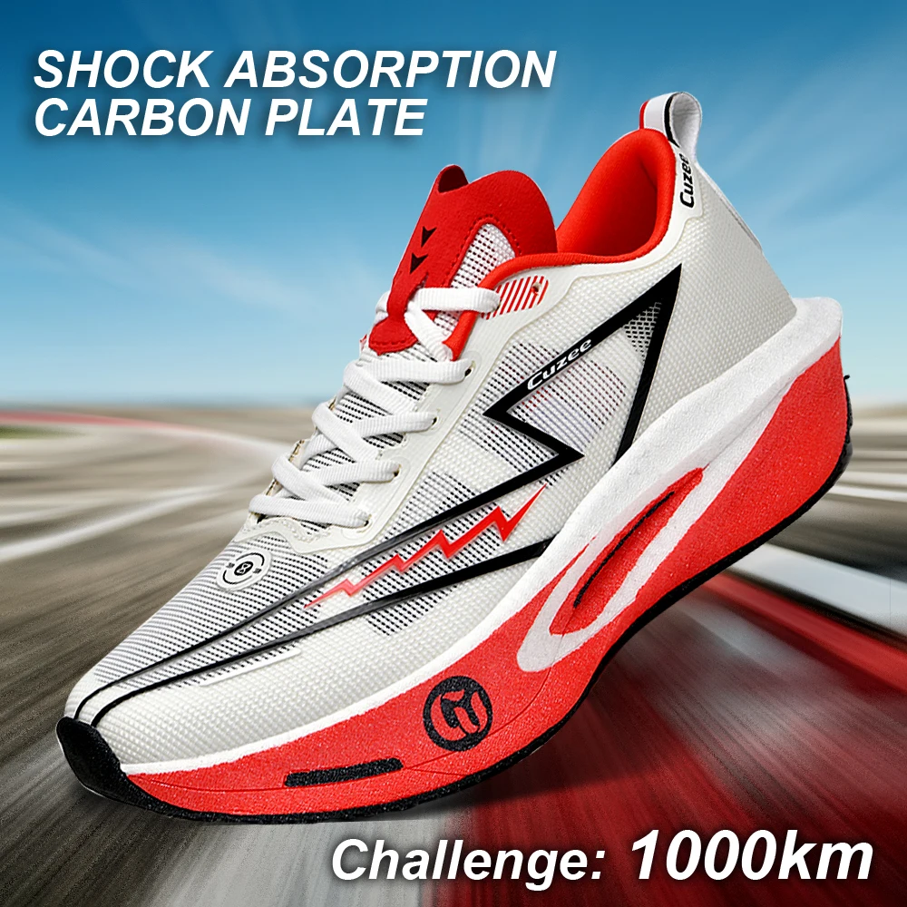 Men Running Shoes Carbon Board Marathon Speciality Sports Breathable Lightweight Women's Comfortable Athletic Sneakers