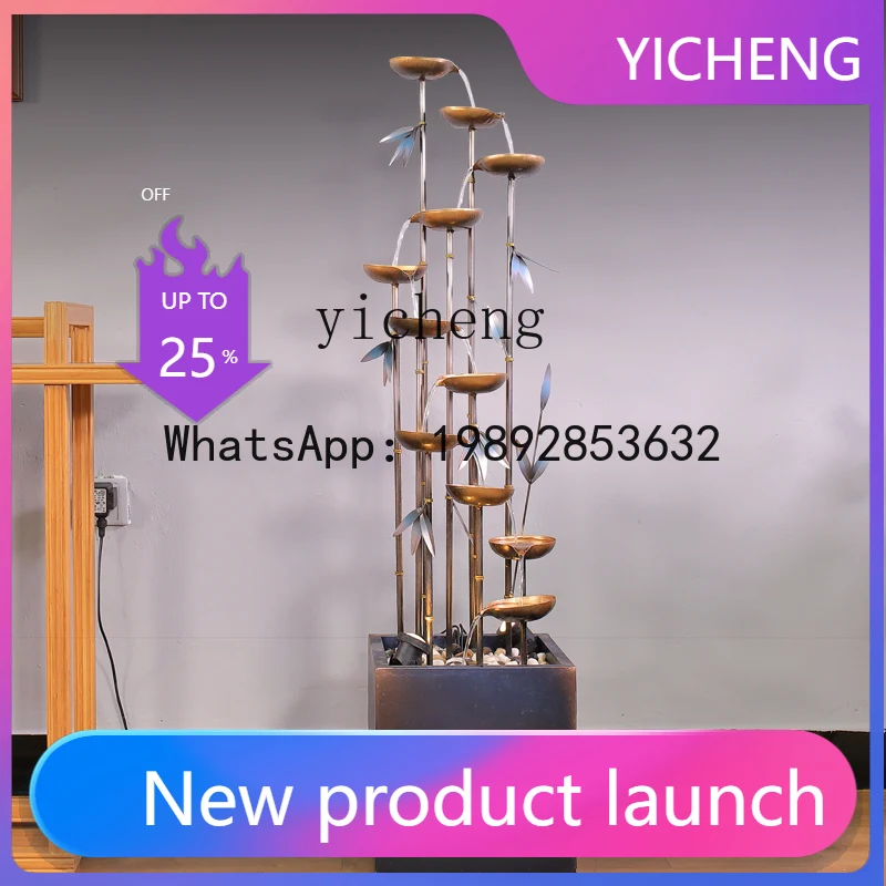 A31- creative new Chinese iron bamboo handicrafts flowing water fountain landscape decoration
