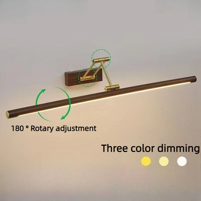 Iron LED Mirror Front Lamp Modern Minimalism Mirror Light Bedroom Bathroom Living Room Lighting Lamps Tricolor Decoration Lights - view 5