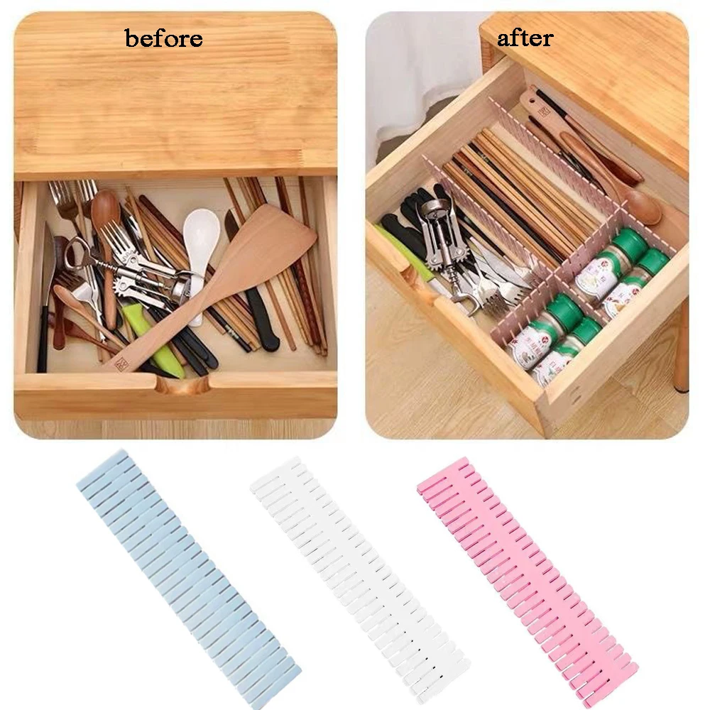 4PCS Scalable Drawer Divider Drawer Clapboard Storage Wardrobe Closet Separator Underwear Drawer Organizer Board Partition