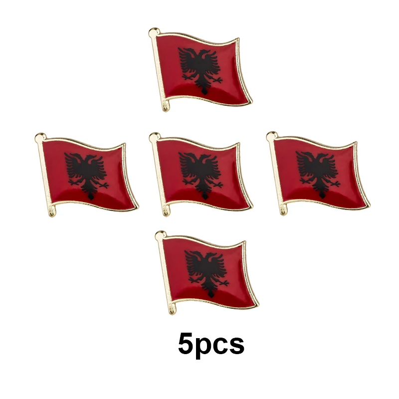 

1-100pcs Albania Flag Lapel Pin Flag badge Brooch Pins Badges