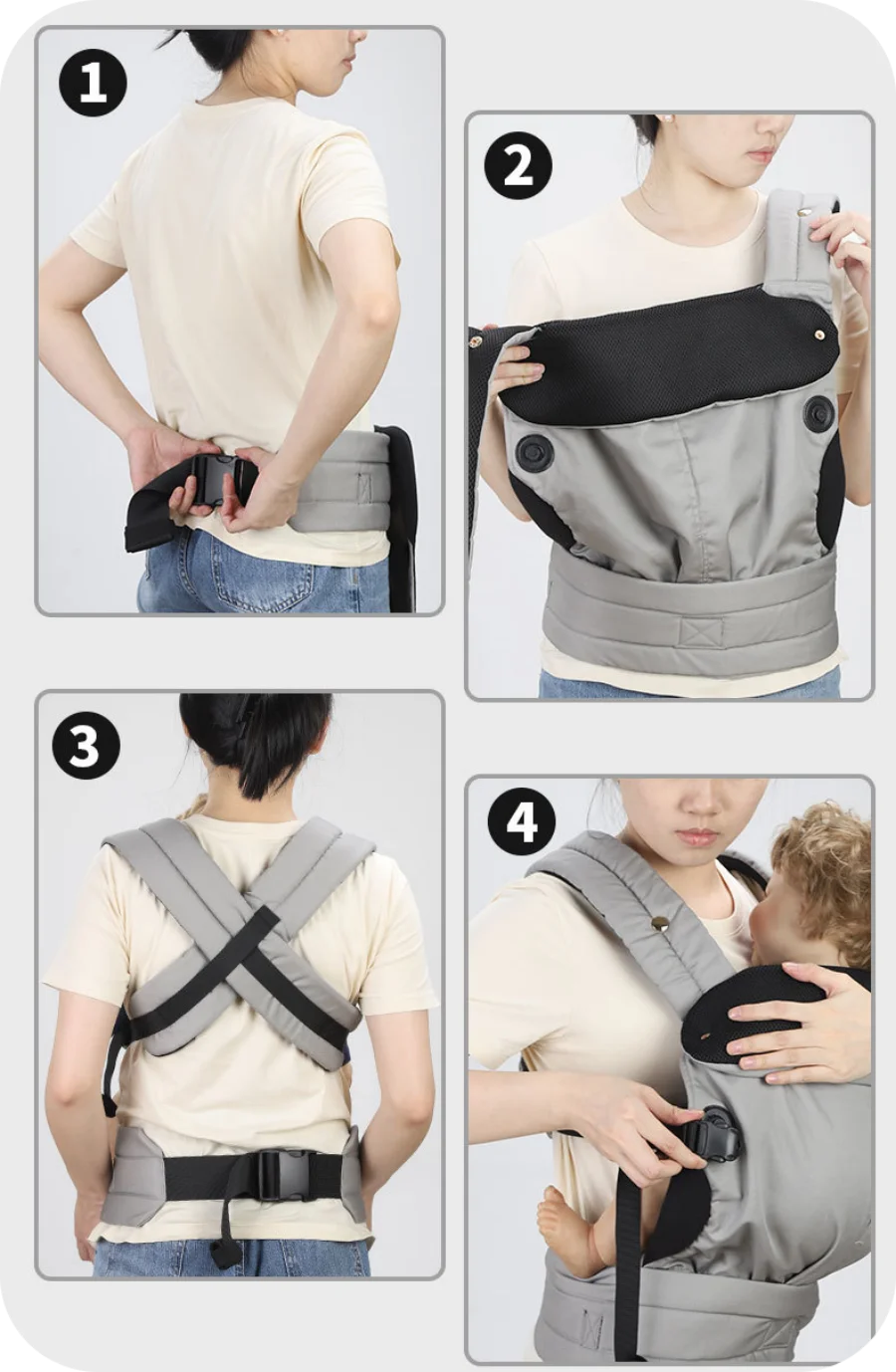 Baby Carrier Ergonomic Kangaroo Infant Kid Sling Back Front Facing Backpack Wrap newborn Bag 0-36 Months