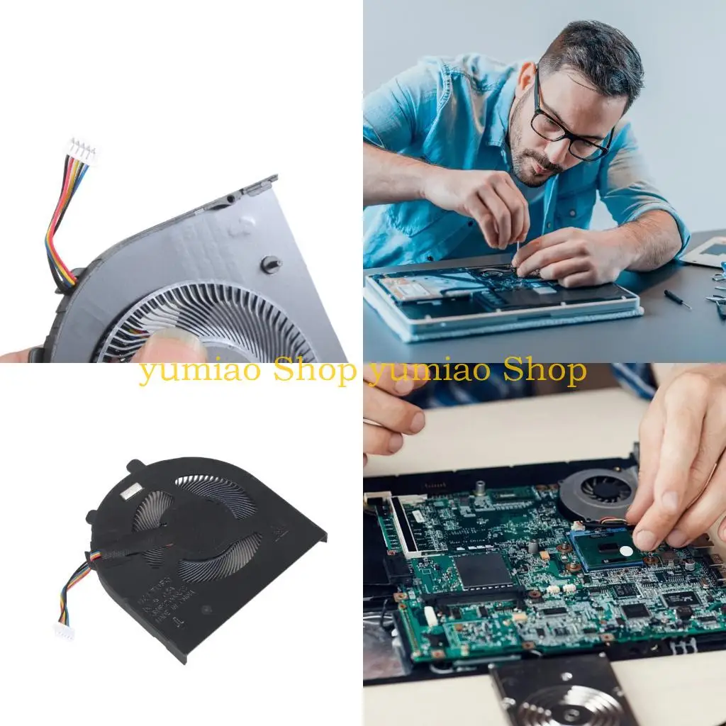 587B Replacement Laptop CPU Cooling Fan Laptop Notebook Radiator Cooling Fan Graphics Card Heatsink Replacement for E480 E490