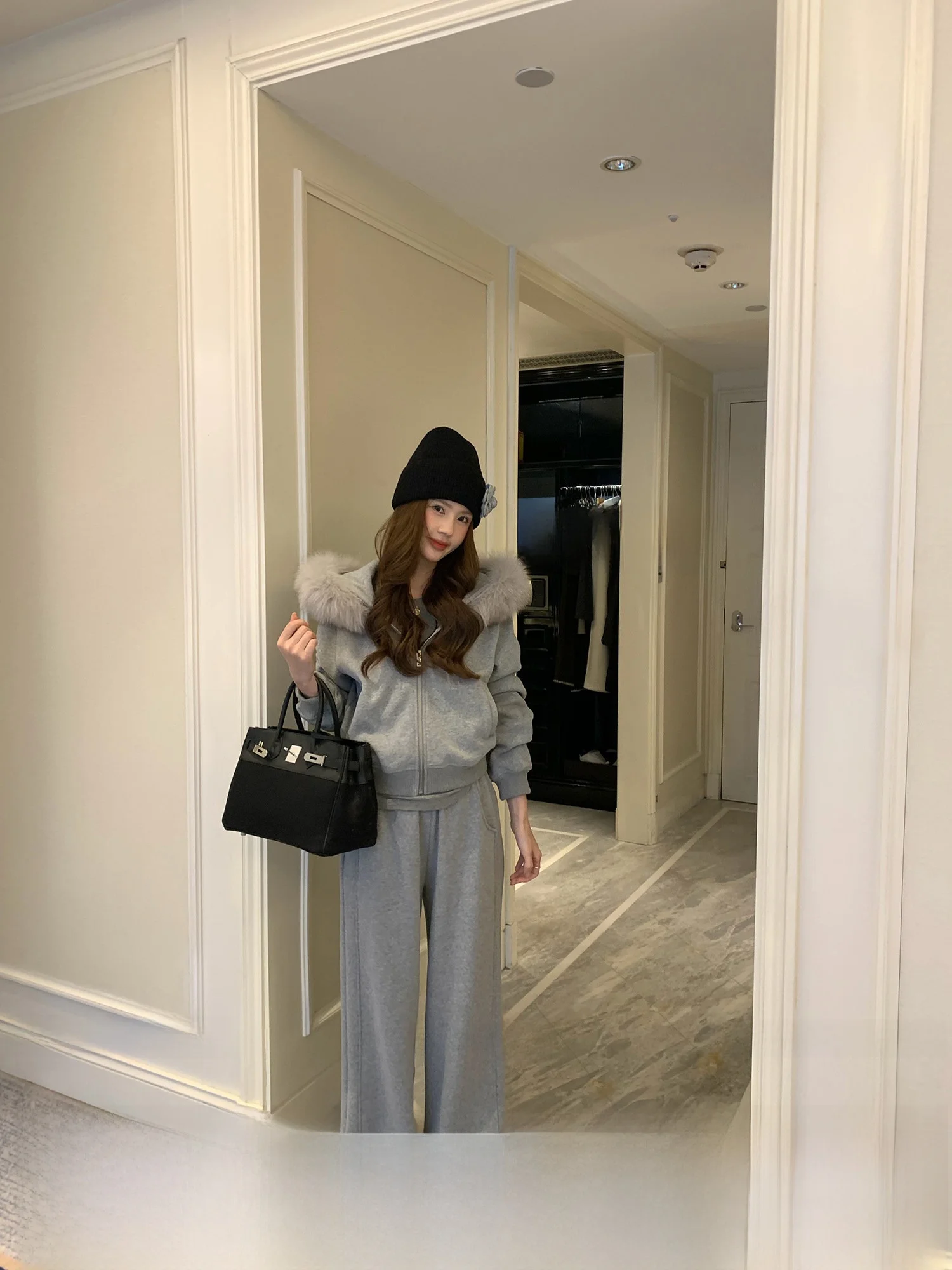 

Элегантные прямые брюки с широкими штанинами, корейский стиль, удобные, с эластичным поясом, из смесового хлопка