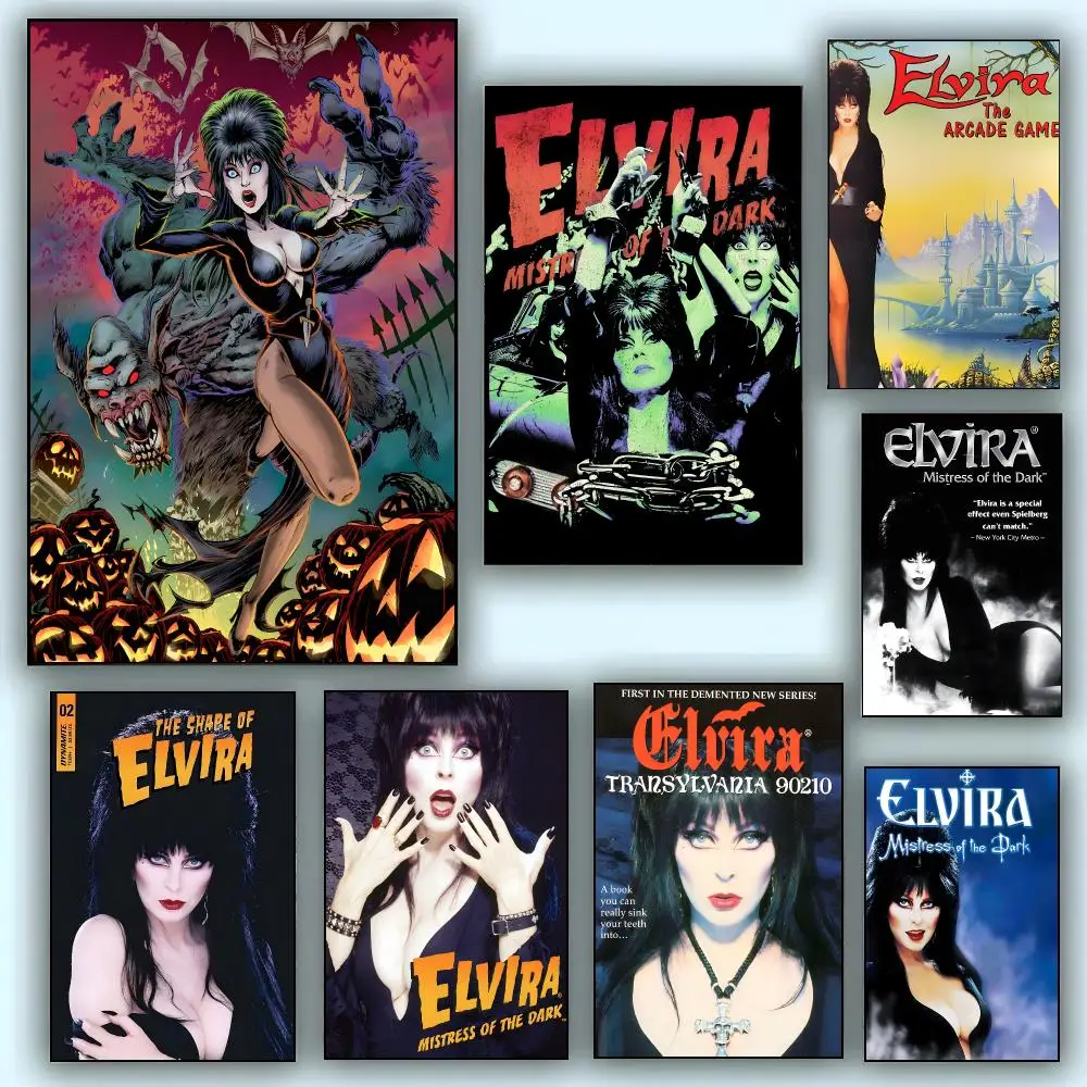Elvira Mistress of the Dark Poster Modern Aesthetic Wall Art Print Minimalist Poster Bedroom Living Room Home Decor Gift