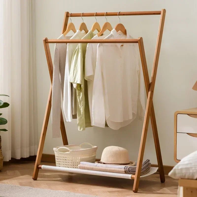 Stable Hanging hanger floor-to-ceiling bedroom coat rack easy to put clothes rack dormitory household drying rack rod folding