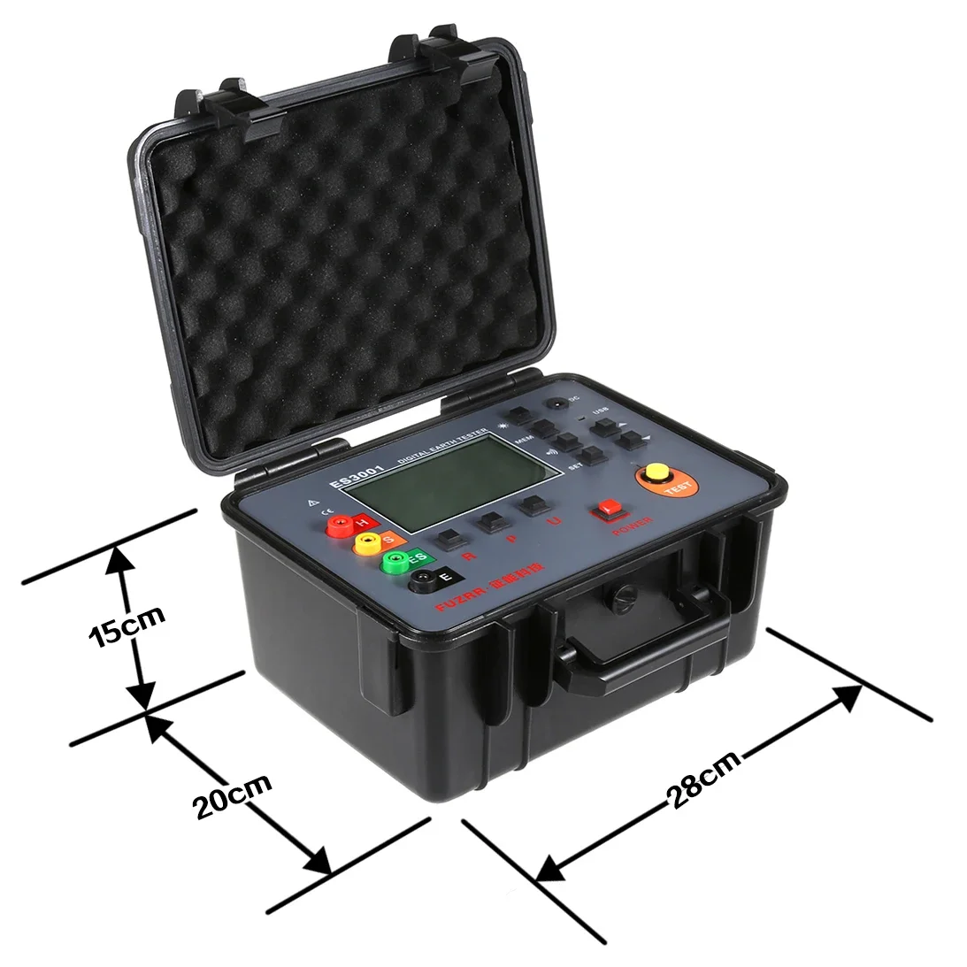 ES3001 Earth Soil Resistivity Meter Ground Resistance Tester of LCD Display Soil Grounding Resistivity Tester