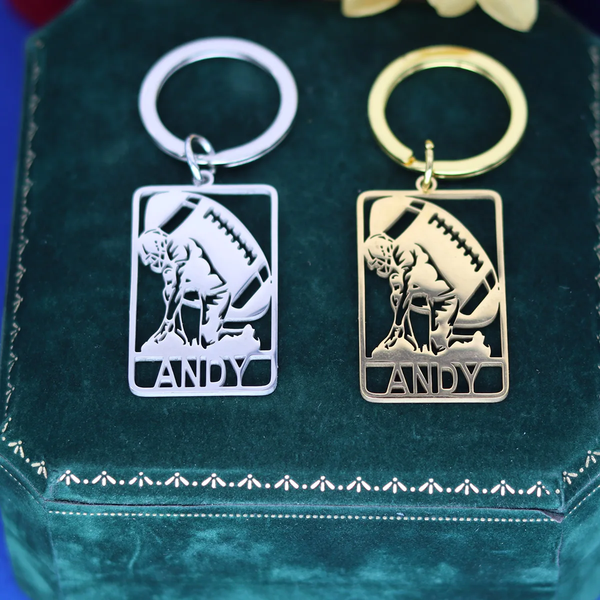 Custom Name Baseball Keychain Personalized Stainless Steel Pendant Keychains For Women Men Keyring Customized Sports Jewelry