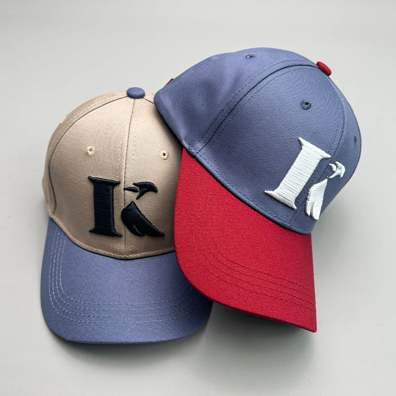 Color block Simple Street Hip Hop Men Women Baseball Hats Cotton Casual Unisex Sunscreen Letter K Fashion Sport Snapback Caps