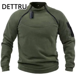 Chaqueta de forro polar táctico para hombre, ropa cálida con cremalleras, Jersey a prueba de viento, sudadera térmica para senderismo