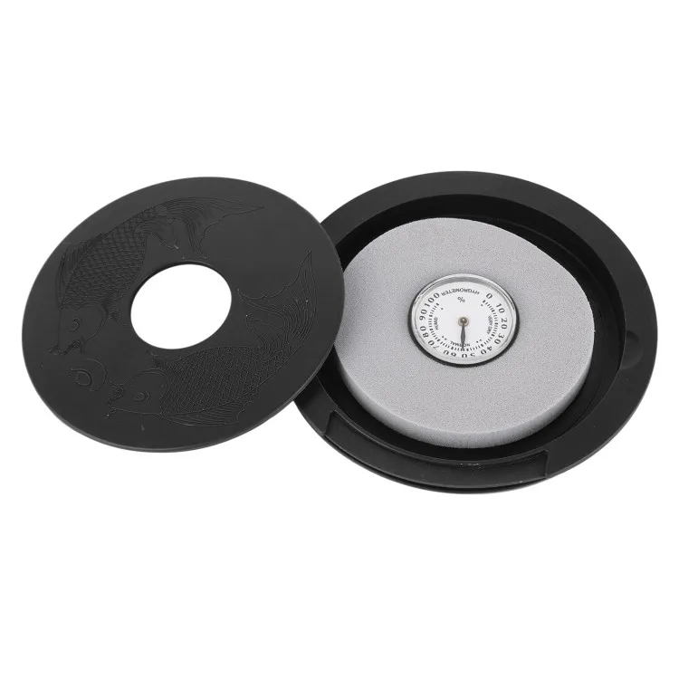 Guitar Soundhole Humidifier with Hygrometer Humidity Gauge Folk Acoustic Guitar Sound Hole Humidifier Black