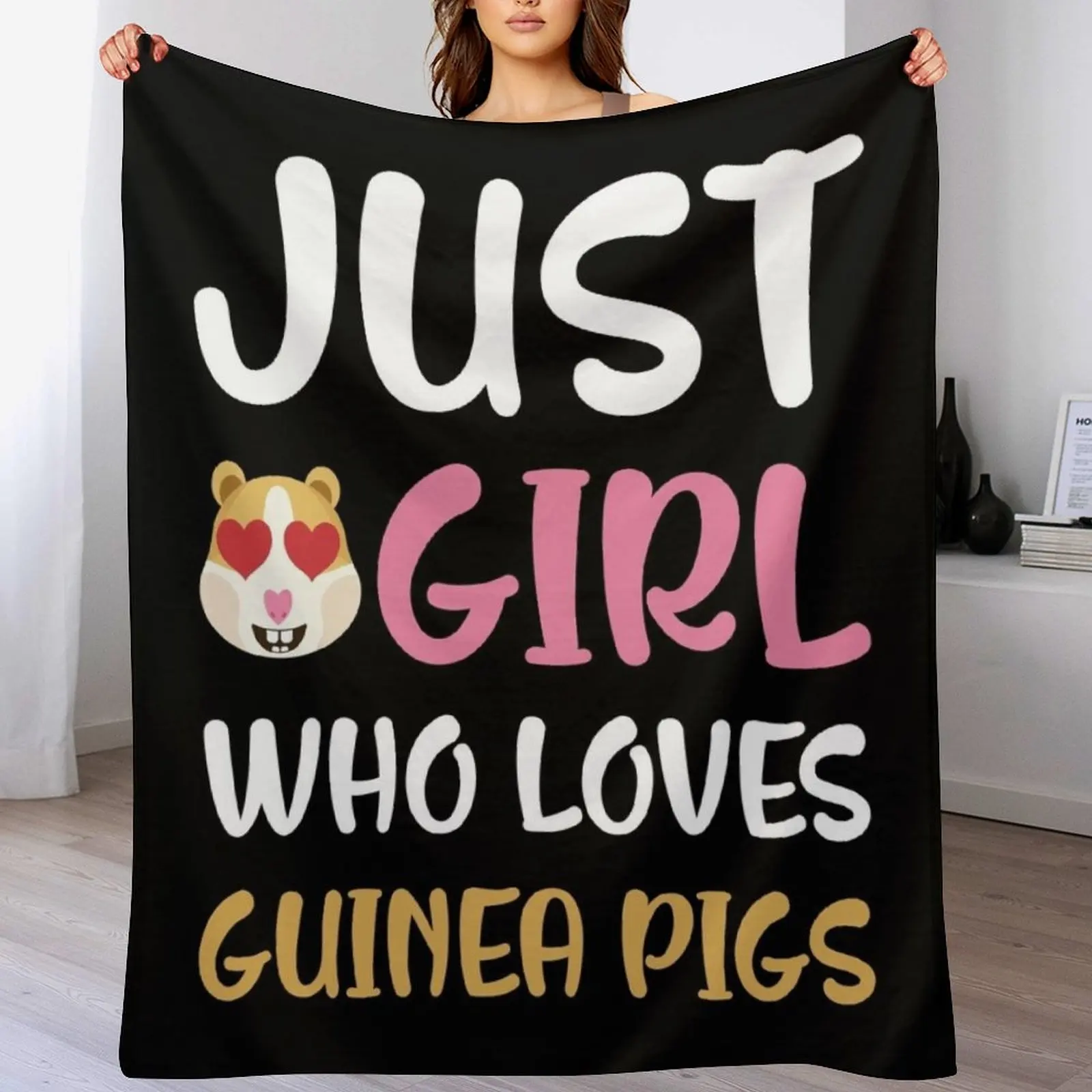 

Just A Girl Who Loves Guinea Pigs Throw Blanket Weighted Bed Retros Winter beds Blankets