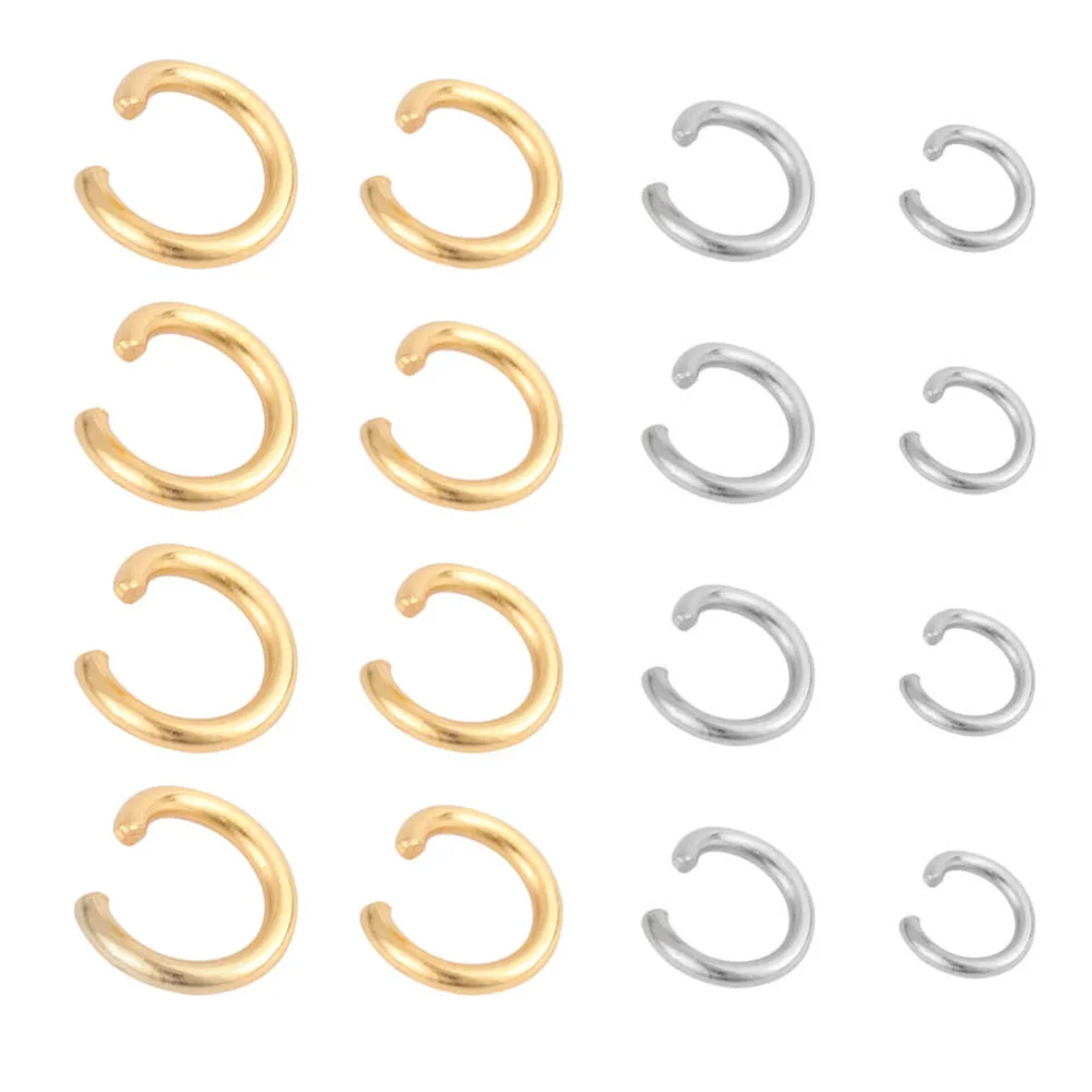 100/200pcs Stainless Steel Single Open Jump Rings Gold High Quality Split Rings For DIY Bracelet Necklace Connectors Accessories