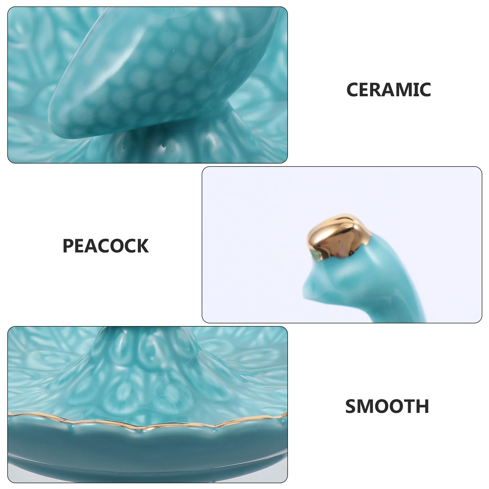 

1Pcs Jewelry Storage Tray Ceramic Blue Stylish Desktop Organizer Holder Jewelry Dish Necklace Ring Bracelet Display Plate