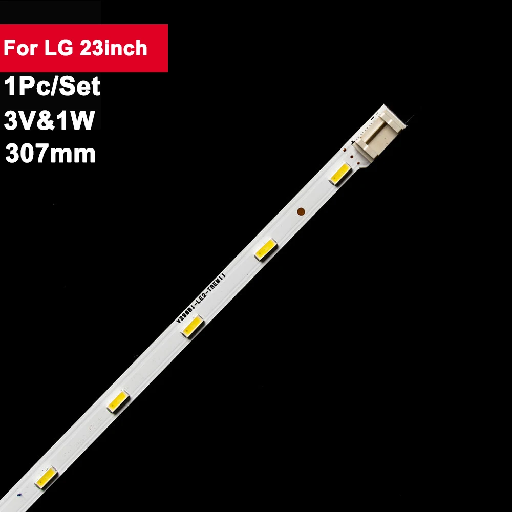 Tira de luces Led de iluminación trasera, accesorio para televisor de 23 pulgadas, 24LB450U 24E510E 24E600E V236B1-LE2-TREM11 V236BJ1 24MN48A- 24MN49- 24MT47 -24MT, 307mm, 1 unidad