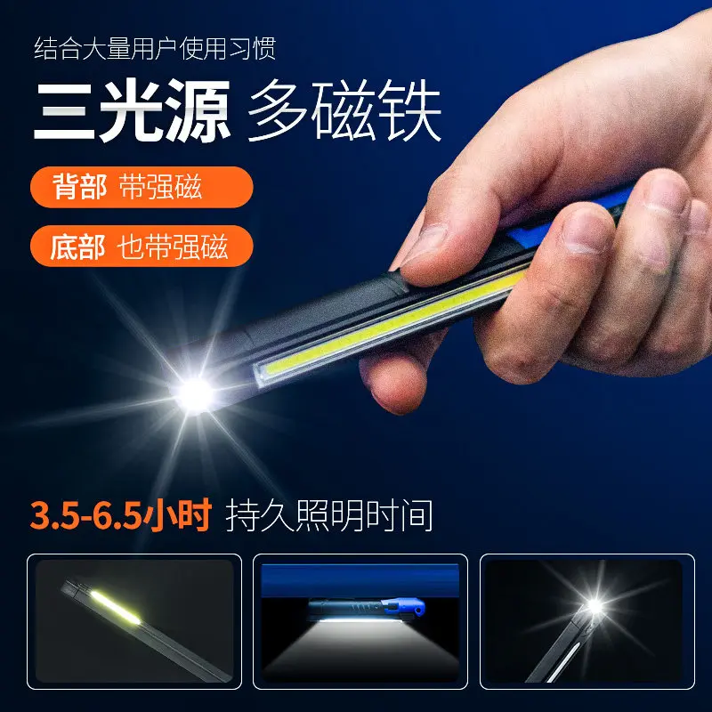 Foldable LED Work Light with Magnetic Base - 800-1500LM Rechargeable Auto Repair Lamp, USB-C Long-Lasting