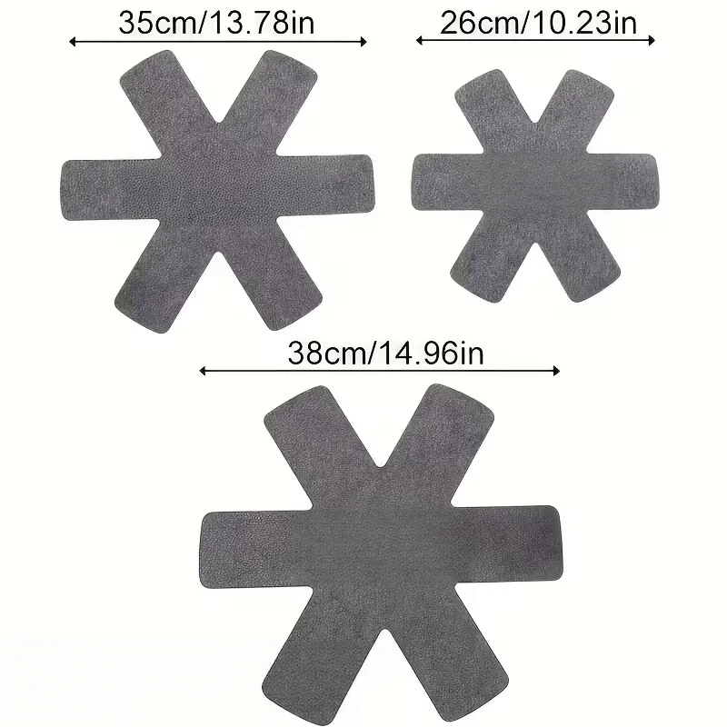 1/6pcs Felt Pot Protectors, Scratch & Heat Resistant Cookware Isolators, Durable Space-Saving Design
