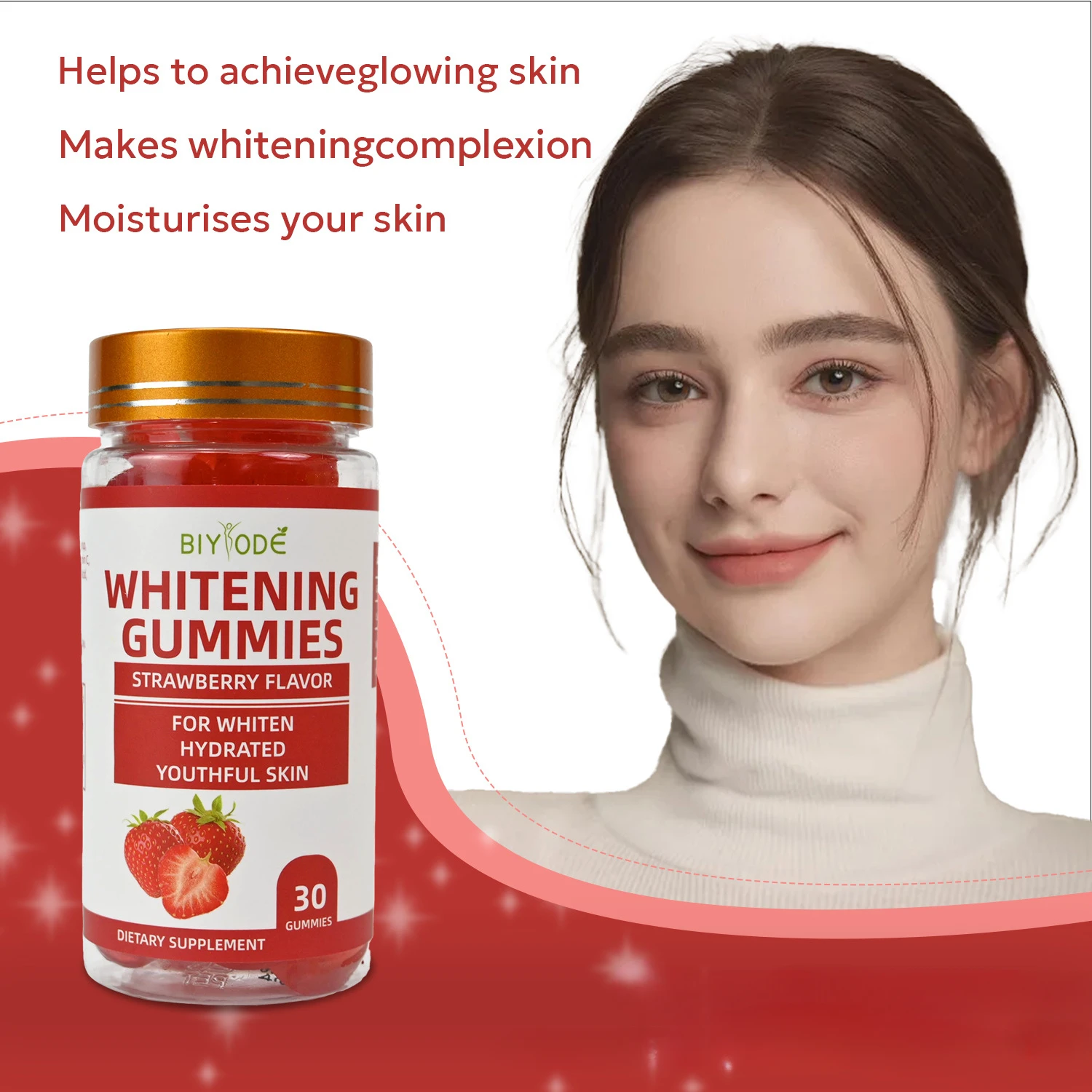 

1 bottle collagen gummies brighten the skin supplement nutrition improve immunity