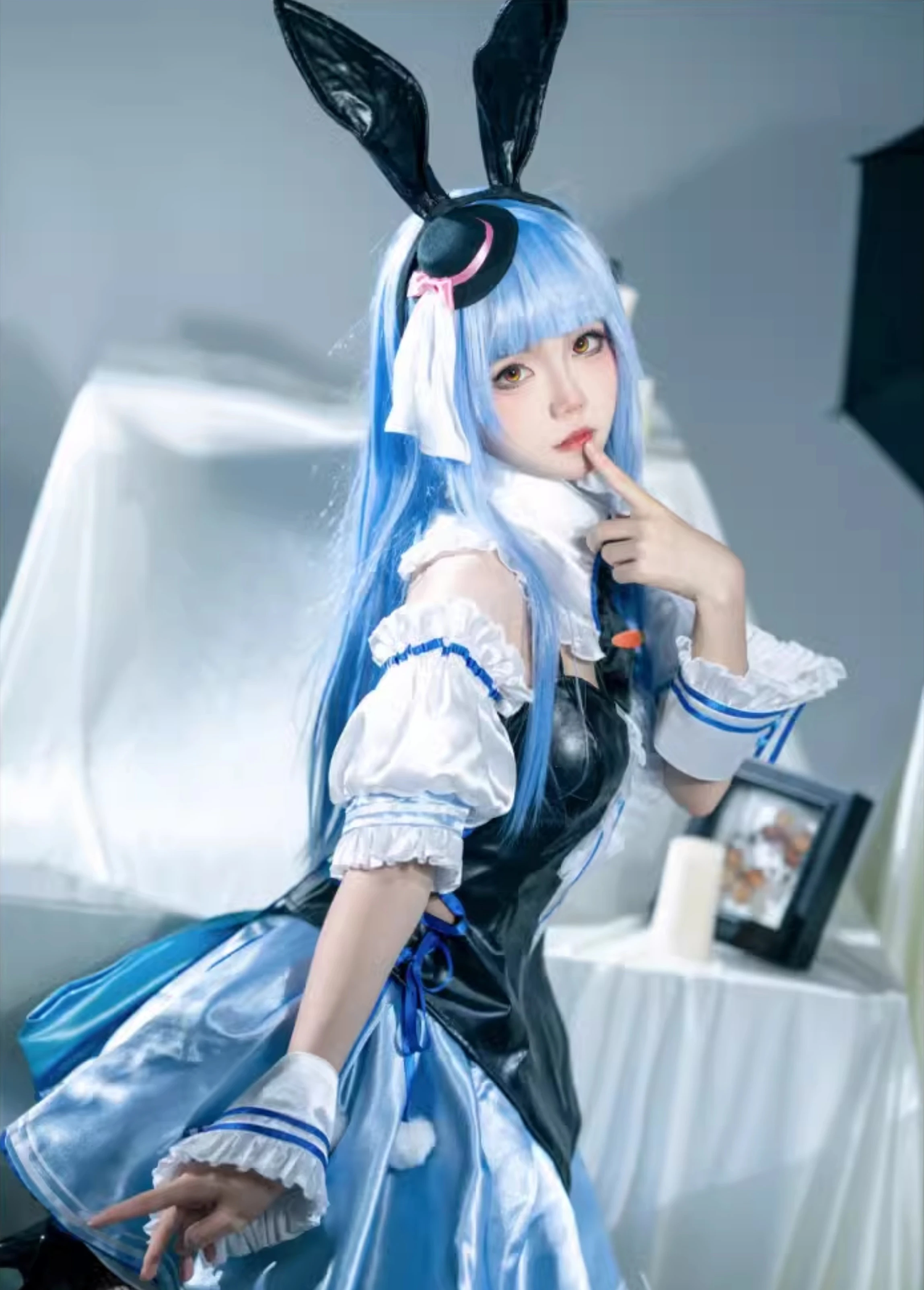 Usada Pekora Cosplay Costume Hololive Wig Suit New Skin Outfit Lolita Dress Sexy Uniform  Halloween Women Party Suits