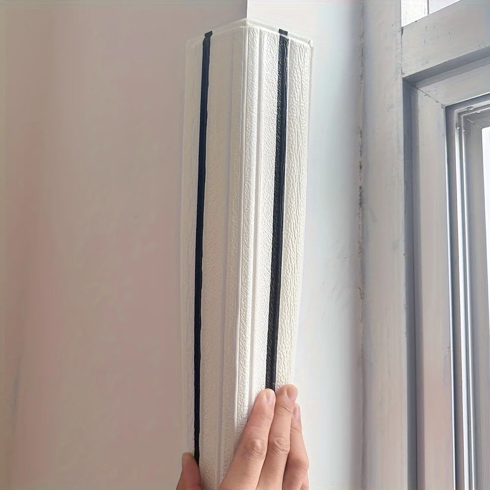 Widen Self Adhesive Ceiling Wall Sticker 3D Decorative Soft foam Background Frame Baseboard Sticker Anti-collision Strip