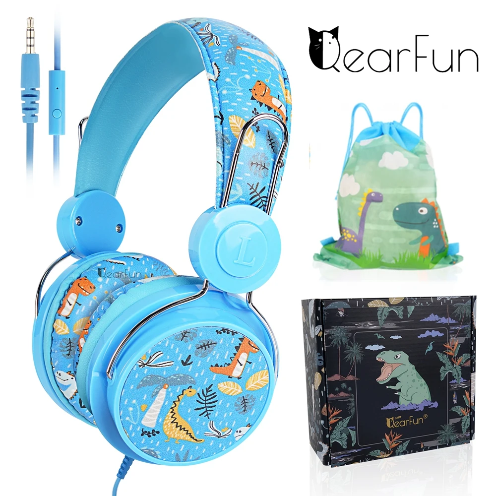 Gifts Cute Wired Kids Headphones 85dB Limited Volume with 3.5mm AUX Adjustable Music Children's Earphones for IPad Phone PC