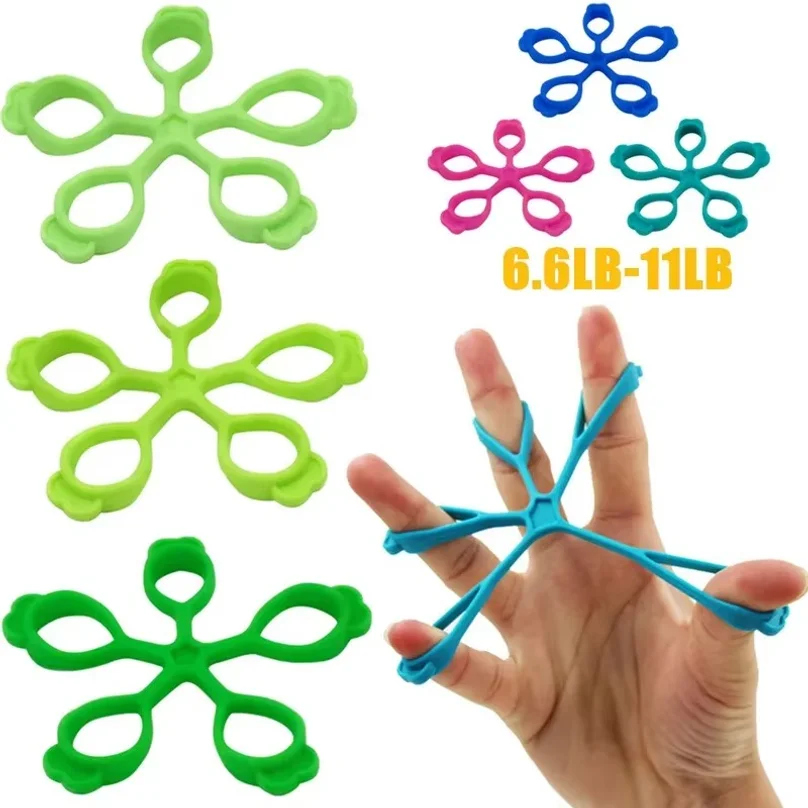 Silicone Finger Expander Hand Grip Strengthener Grip Strength Trainer for Arthritis Carpal Tunnel Exercise Guitar and Climbing